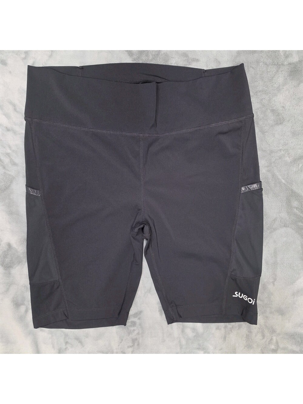 Sugoi High Rise Pocket Shorts XL Black 8.5 Reflective NWT